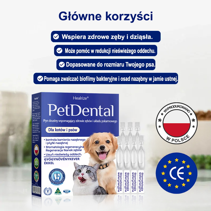 🐱🐶[🇵🇱 Oficjalny Sklep] Healrize® Płyn do Jamy Ustnej dla Zwierząt - Odświeżenie Oddechu, Usuwanie Kamienia Nazębnego i Promowanie Regeneracji Dziąseł, Stabilizacja Zębów (dla Kotów i Psów) - Zaoszczędź 70% Dziś!