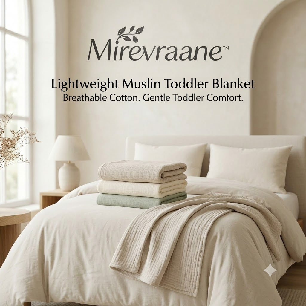 Mirevraane™ Lightweight Muslin Toddler Blanket