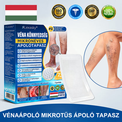 Lexasky® Vénakönnyítő Mikrotűs Ápoló Tapasz 🦶 Gyors Megkönnyebbülés, Tartós Hatás ⏰ MA UTOLSÓ NAP – 80% KEDVEZMÉNY