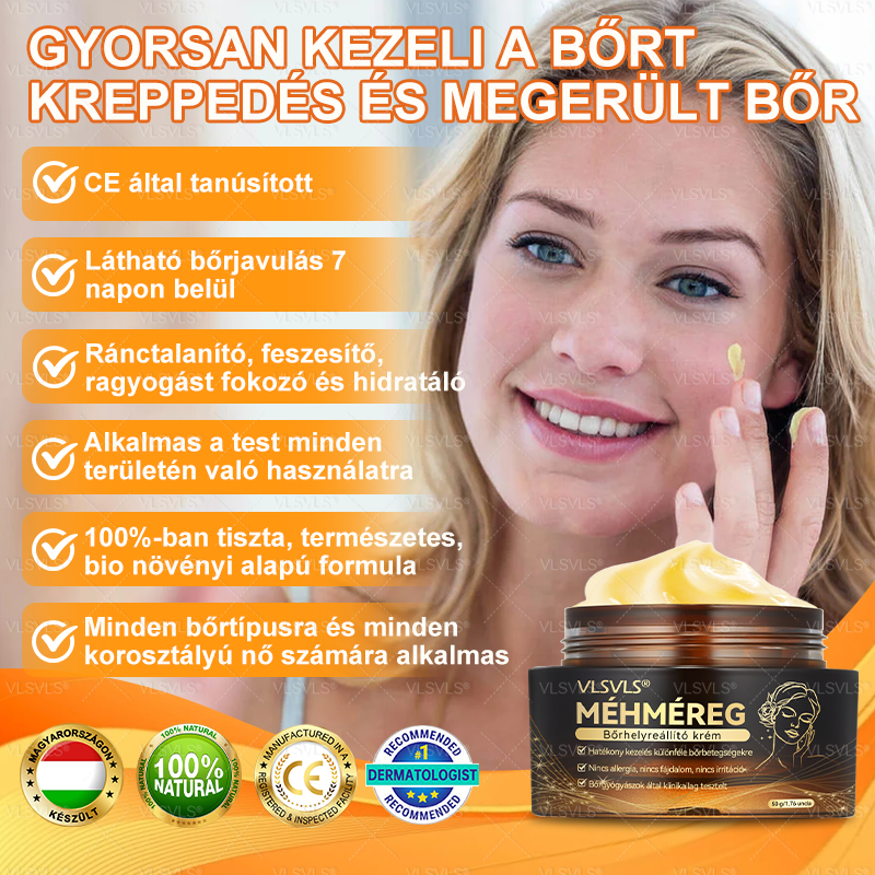 Magyarországról készült és szállított🐝VLSVLS® Méhméreg Bőrfelújító Krém 🔥 UTOLSÓ NAP – 80% KEDVEZMÉNY🔥