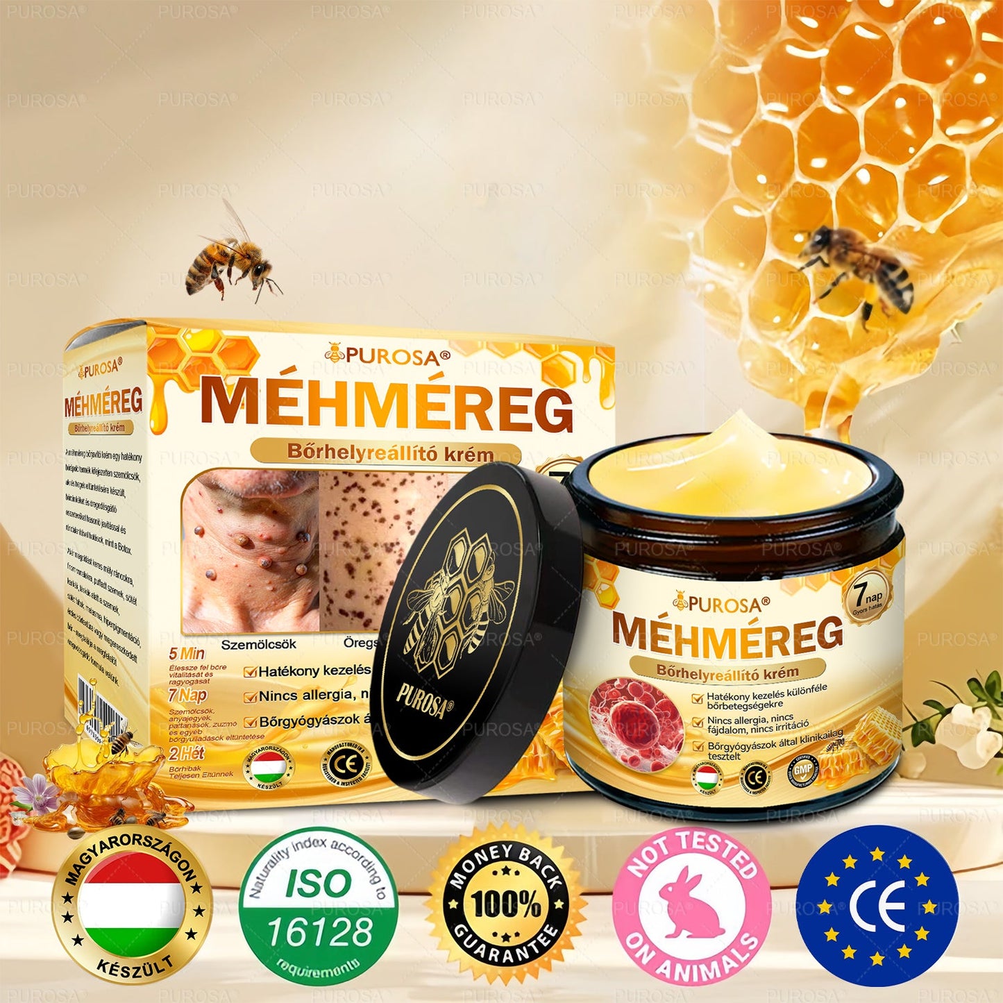 Magyarországról készült és szállított🐝🌸PUROSA® Méhméreg Bőrfelújító Krém 🔥 UTOLSÓ NAP – 80% KEDVEZMÉNY🔥