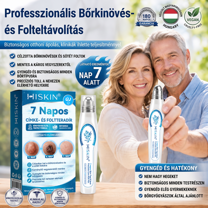 HISKIN®⭐ 7 napos golyós aplikátor szemölcsök és foltok ellen – Fejlett, fájdalommentes és hegmentes bőrhibatartó megoldás