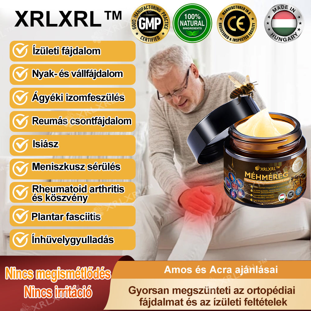 Hivatalos bolt: XRLXRL® Méhméreg Azonnali Ultra Erős Fájdalomcsillapító Krém - (Enyhíti a fájdalmat ízületi gyulladás, izomfájdalom, hátfájás, térdek, hát, vállak, csípők, csuklók, kezek esetén)