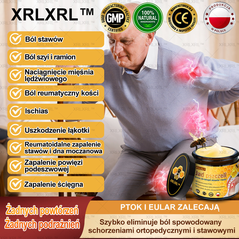 XRLXRL™ Krem Łagodzący Ból i Leczenie Kości z Jadłem Pszczelim (Specjalnie dla starszych dorosłych i polecany przez AAOS)