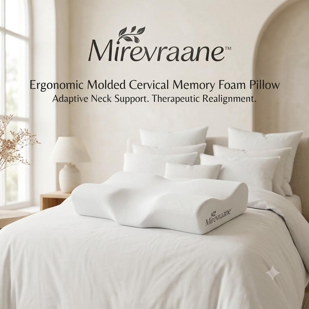 Mirevraane™ Ergonomic Molded Cervical Memory Foam Pillow