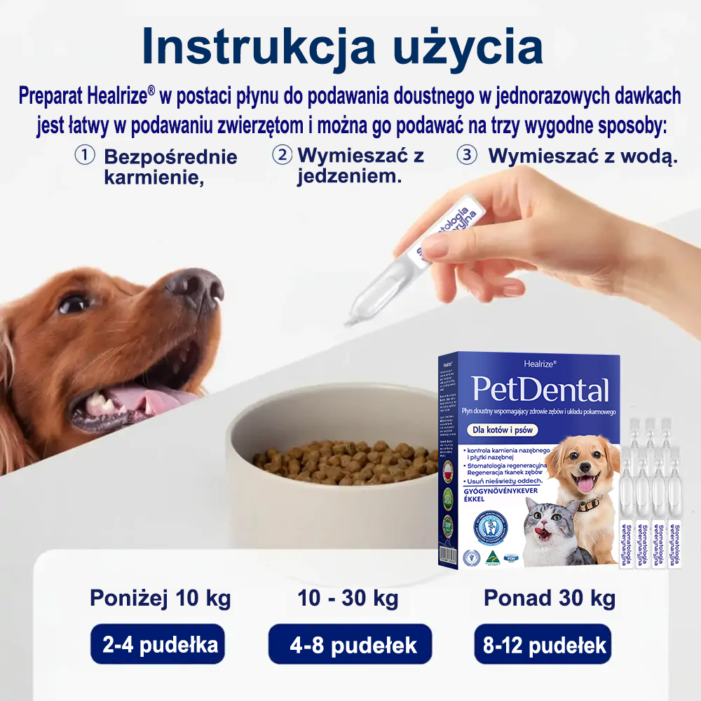 🐱🐶[🇵🇱 Oficjalny Sklep] Healrize® Płyn do Jamy Ustnej dla Zwierząt - Odświeżenie Oddechu, Usuwanie Kamienia Nazębnego i Promowanie Regeneracji Dziąseł, Stabilizacja Zębów (dla Kotów i Psów) - Zaoszczędź 70% Dziś!