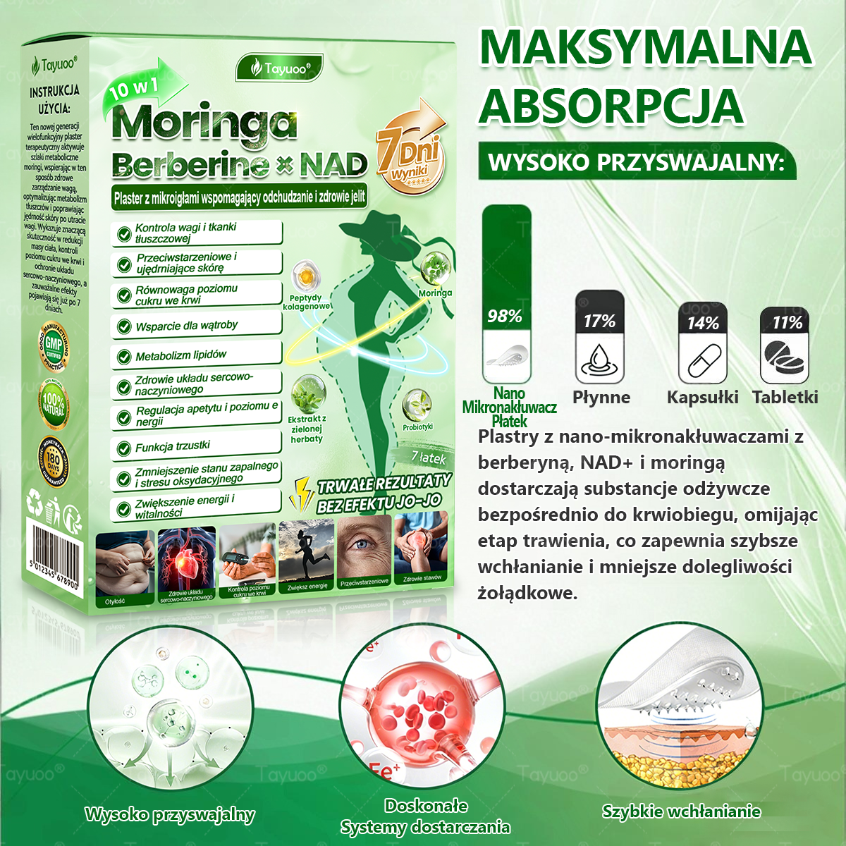 Oficjalny Sklep | 💫💫 𝑻𝐚𝙮𝘂𝙤𝒐® 𝐌𝐨𝐫𝐢𝐧𝐠𝐚 ·𝘽𝙚𝙧𝙗𝙚𝙧𝙞𝙣𝙚× 𝑵𝑨𝑫+10-𝐰-1 𝙕𝙖𝙖𝙬𝙖𝙣𝙨𝙤𝙬𝙖𝙣 𝒑𝒍𝒂𝒔𝒕𝒆𝒓 𝐧𝐚𝐧𝐨 𝐳  𝙢𝙞𝙠𝙧𝙤𝙞𝙜ł𝙖𝙢𝙞🇵🇱 (Tylko raz dziennie — widoczne pierwsze zmiany już po 7 dniach)✅Kompleksowe wsparcie sylwetki, skóry, poziomu cukru i dobrego snu