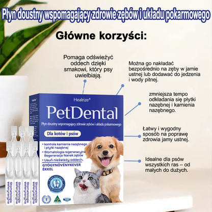 🐱🐶[🇵🇱 Oficjalny Sklep] Healrize® Płyn do Jamy Ustnej dla Zwierząt - Odświeżenie Oddechu, Usuwanie Kamienia Nazębnego i Promowanie Regeneracji Dziąseł, Stabilizacja Zębów (dla Kotów i Psów) - Zaoszczędź 70% Dziś!
