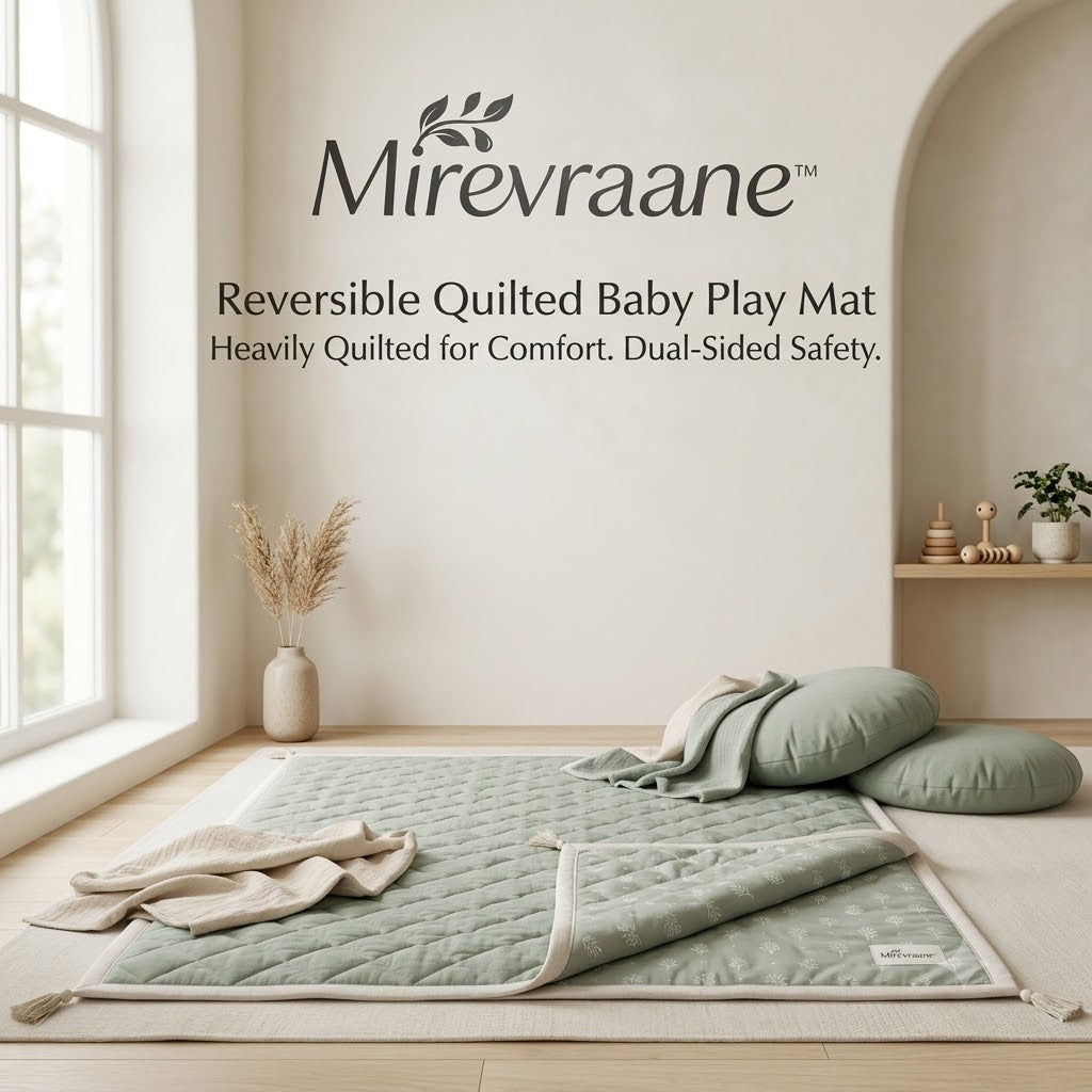 Mirevraane™ Reversible Quilted Baby Play Mat